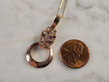 Load image into Gallery viewer, Womens 14K Yellow &amp; Rose Gold Diamond Panther Pendant Necklace 5.6g E4390