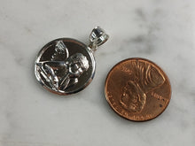 Load image into Gallery viewer, Womens Sterling Silver Guardian Angel Pendant Necklace 4.2g E4402