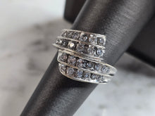 Load image into Gallery viewer, Womens Vintage Estate 14k White Gold Diamond Modernist Ring 6.2g #E4403