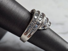 Load image into Gallery viewer, Womens Vintage Estate 14k White Gold Diamond Modernist Ring 6.2g #E4403