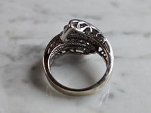 Load image into Gallery viewer, Womens Vintage Estate 14k White Gold Diamond Modernist Ring 6.2g #E4403