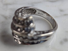 Load image into Gallery viewer, Womens Vintage Estate 14k White Gold Diamond Modernist Ring 6.2g #E4403