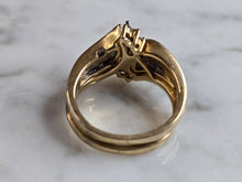 Load image into Gallery viewer, Womens Vintage Estate 14k Yellow Gold Diamond Ring Set 8.4g E4404