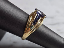 Load image into Gallery viewer, Womens Vintage Estate 14K Yellow Gold Tanzanite Ring 4.8g E4405