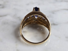 Load image into Gallery viewer, Womens Vintage Estate 14K Yellow Gold Tanzanite Ring 4.8g E4405