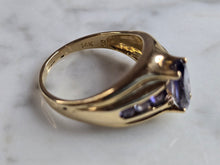 Load image into Gallery viewer, Womens Vintage Estate 14K Yellow Gold Tanzanite Ring 4.8g E4405