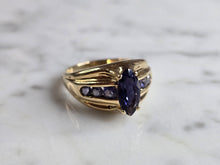 Load image into Gallery viewer, Womens Vintage Estate 14K Yellow Gold Tanzanite Ring 4.8g E4405