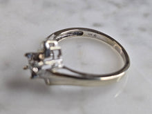 Load image into Gallery viewer, Womens Vintage Estate 10k White Gold Diamond Ring 2.3g #E4413