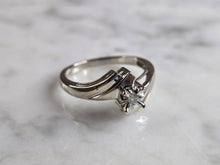 Load image into Gallery viewer, Womens Vintage Estate 10k White Gold Diamond Ring 2.3g #E4413