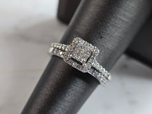 Load image into Gallery viewer, Womens Vintage Estate 14K White Gold Diamond Ring Set, 4.8g E4420
