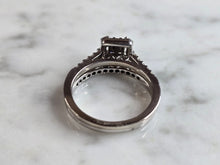 Load image into Gallery viewer, Womens Vintage Estate 14K White Gold Diamond Ring Set, 4.8g E4420