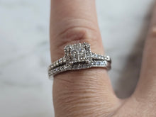 Load image into Gallery viewer, Womens Vintage Estate 14K White Gold Diamond Ring Set, 4.8g E4420