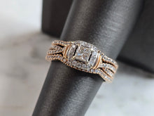 Load image into Gallery viewer, Womens Vintage Estate 14k Rose Gold Diamond Ring 7.3g #E4425