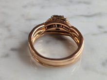 Load image into Gallery viewer, Womens Vintage Estate 14k Rose Gold Diamond Ring 7.3g #E4425
