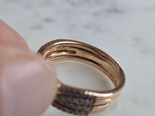 Load image into Gallery viewer, Womens Vintage Estate 14k Rose Gold Diamond Ring 7.3g #E4425