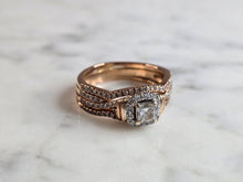 Load image into Gallery viewer, Womens Vintage Estate 14k Rose Gold Diamond Ring 7.3g #E4425