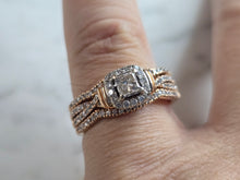 Load image into Gallery viewer, Womens Vintage Estate 14k Rose Gold Diamond Ring 7.3g #E4425