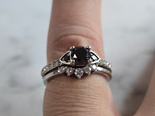 Load image into Gallery viewer, Womens Vintage Estate 14K White Gold Black Diamond Disney Ring, 5.6g E4426