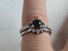 Load image into Gallery viewer, Womens Vintage Estate 14K White Gold Black Diamond Disney Ring, 5.6g E4426