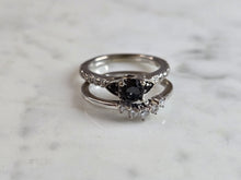 Load image into Gallery viewer, Womens Vintage Estate 14K White Gold Black Diamond Disney Ring, 5.6g E4426