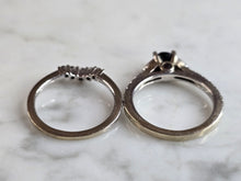Load image into Gallery viewer, Womens Vintage Estate 14K White Gold Black Diamond Disney Ring, 5.6g E4426