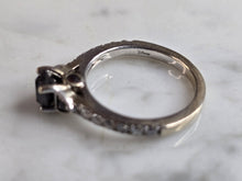 Load image into Gallery viewer, Womens Vintage Estate 14K White Gold Black Diamond Disney Ring, 5.6g E4426