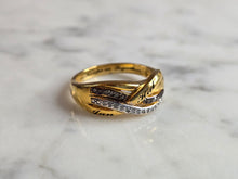 Load image into Gallery viewer, Womens Vintage Estate Sterling Silver Diamond Ring 3.8g #E4436