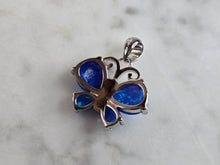 Load image into Gallery viewer, Womens Sterling Silver Blue Opal Butterfly Pendant 2.9g E4469