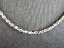 Load image into Gallery viewer, Womens or Mens Vintage Estate Sterling Silver Italian Rope Necklace, 20.6g E4472
