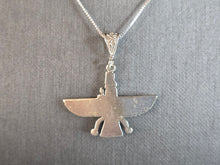 Load image into Gallery viewer, Womens Estate Sterling Silver Arabic Farvahar Pendant Necklace 6.5g E4477