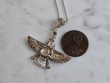 Load image into Gallery viewer, Womens Estate Sterling Silver Arabic Farvahar Pendant Necklace 6.5g E4477