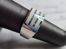 Load image into Gallery viewer, Womens Estate Sterling Silver Modernist Opal Ring 6.7g E4484