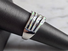 Load image into Gallery viewer, Womens Estate Sterling Silver Modernist Opal Ring 5.5g E4486