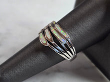 Load image into Gallery viewer, Womens Estate Sterling Silver Modernist Opal Ring 5.5g E4486