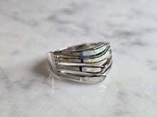 Load image into Gallery viewer, Womens Estate Sterling Silver Modernist Opal Ring 5.5g E4486