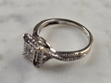 Load image into Gallery viewer, Womens Vintage Estate 10K White Gold Diamond Ring, 3.5g E4505