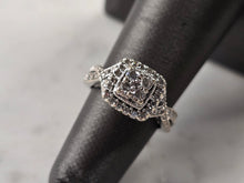 Load image into Gallery viewer, Womens Vintage Estate 14k White Gold Diamond Ring 4.0g #E4511