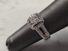 Load image into Gallery viewer, Womens Vintage Estate 14K White Gold Black Diamond Ring, 5.0g E4514