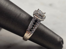 Load image into Gallery viewer, Womens Vintage Estate 14K White Gold Black Diamond Ring, 5.0g E4514