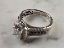 Load image into Gallery viewer, Womens Vintage Estate 14K White Gold Black Diamond Ring, 5.0g E4514