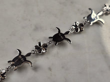 Load image into Gallery viewer, Womens Estate Sterling Silver Opal Sea Turtle Bracelet 10.3g E4516