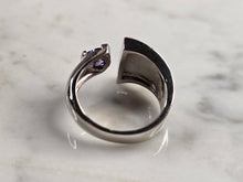 Load image into Gallery viewer, Womens Estate Sterling Silver Modernist Blue Opal Ring 5.0g E4520