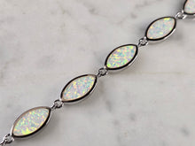 Load image into Gallery viewer, Womens Estate Sterling Silver Opal Modernist Bracelet 10.5g E4524