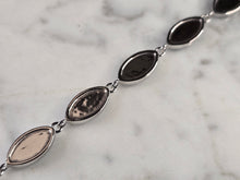 Load image into Gallery viewer, Womens Estate Sterling Silver Blue Opal Modernist Bracelet 10.4g E4525