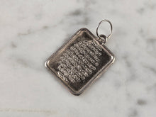 Load image into Gallery viewer, Vintage Estate Sterling Silver Muslim Religious Prayer Pendant 0.6g E4555