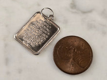 Load image into Gallery viewer, Vintage Estate Sterling Silver Muslim Religious Prayer Pendant 0.6g E4555