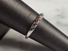 Load image into Gallery viewer, Womens Vintage Estate Sterling Silver Rainbow Ring 1.4g E4556