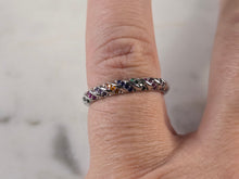 Load image into Gallery viewer, Womens Vintage Estate Sterling Silver Rainbow Ring 1.4g E4556
