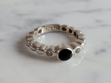Load image into Gallery viewer, Womens Vintage Estate Sterling Silver Modernist Onyx Ring 3.3g E4618