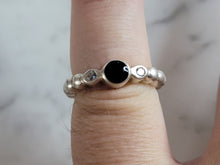 Load image into Gallery viewer, Womens Vintage Estate Sterling Silver Modernist Onyx Ring 3.3g E4618